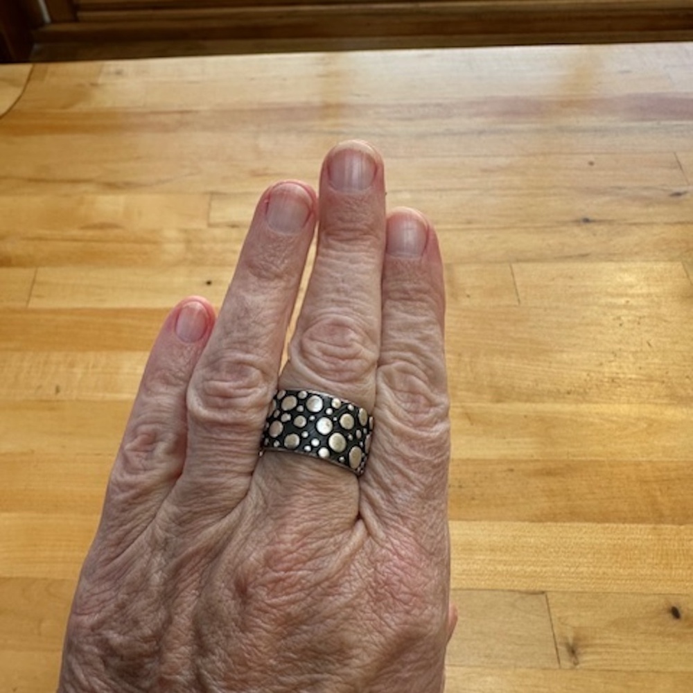 unique sterling silver stone ring - Picture 7 of 9